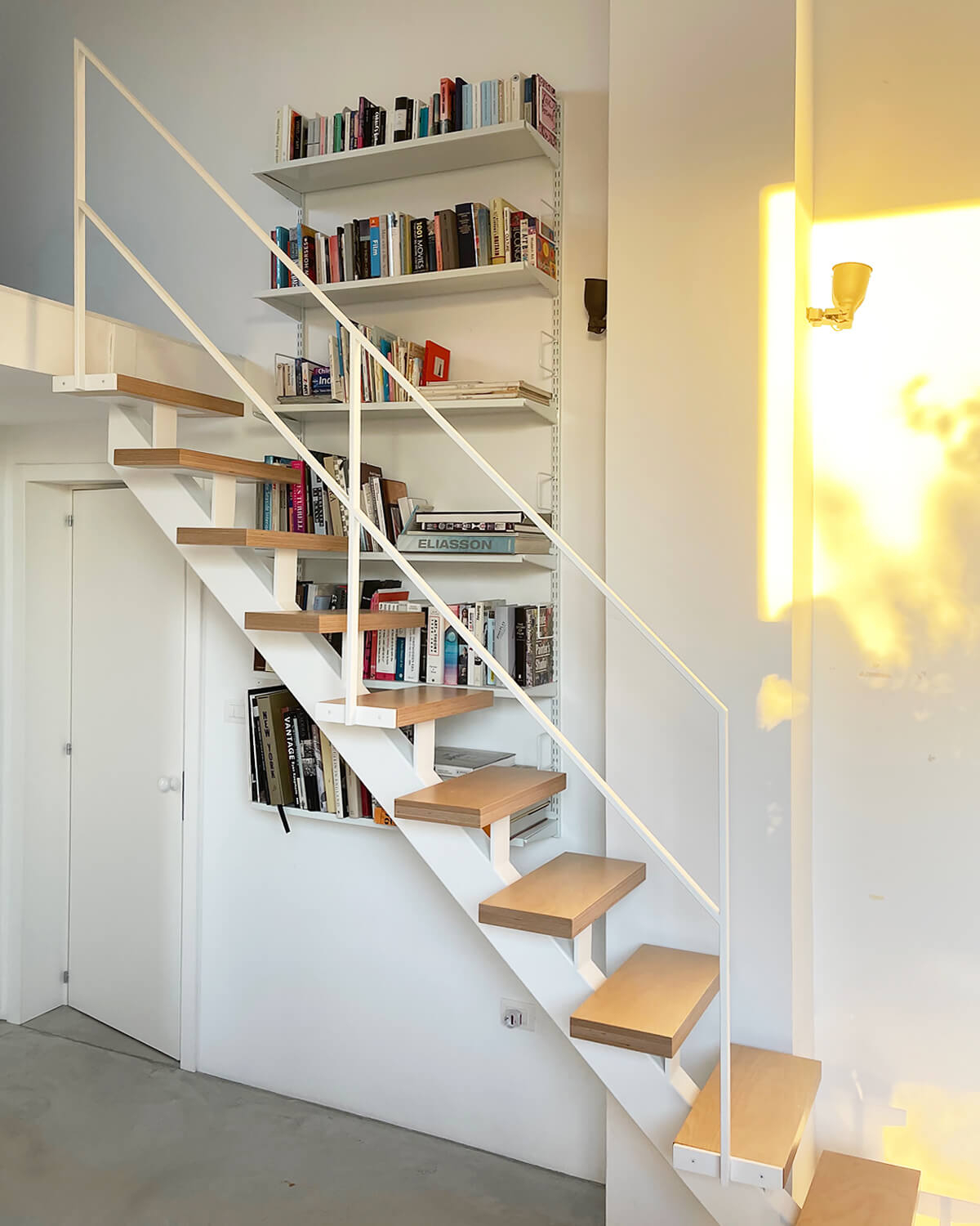 escalier bois et métal blanc maison rénovée escalier bois et métal blanc maison rénovée