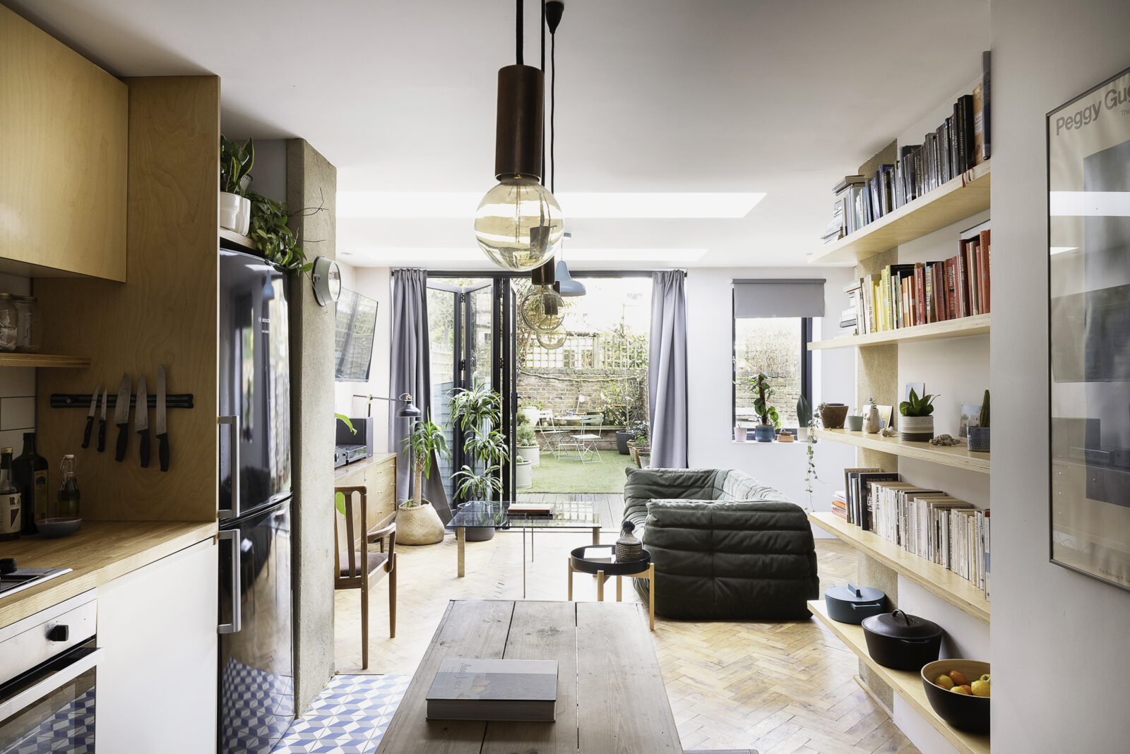 cuisine et salon décoration contemporaine