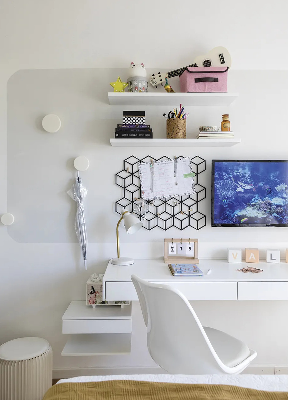 espace bureau dans chambre