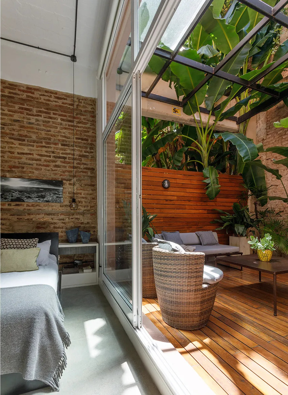 chambre avec patio mini loft