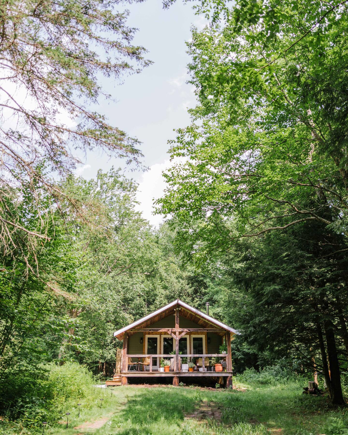 façade cabane en bois