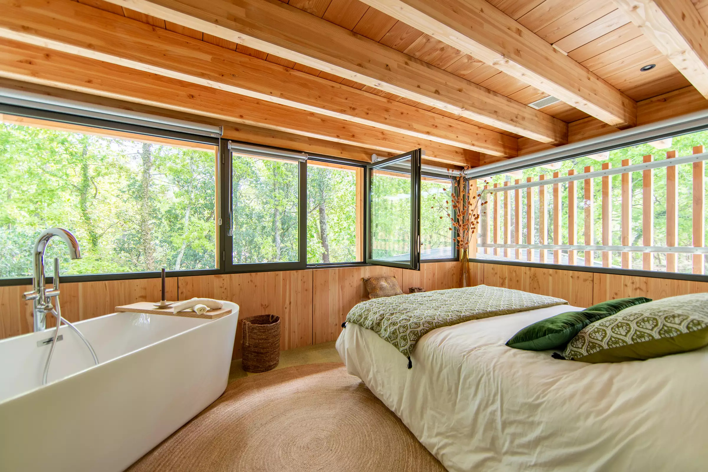 chambre maison en bois le Cap Ferret