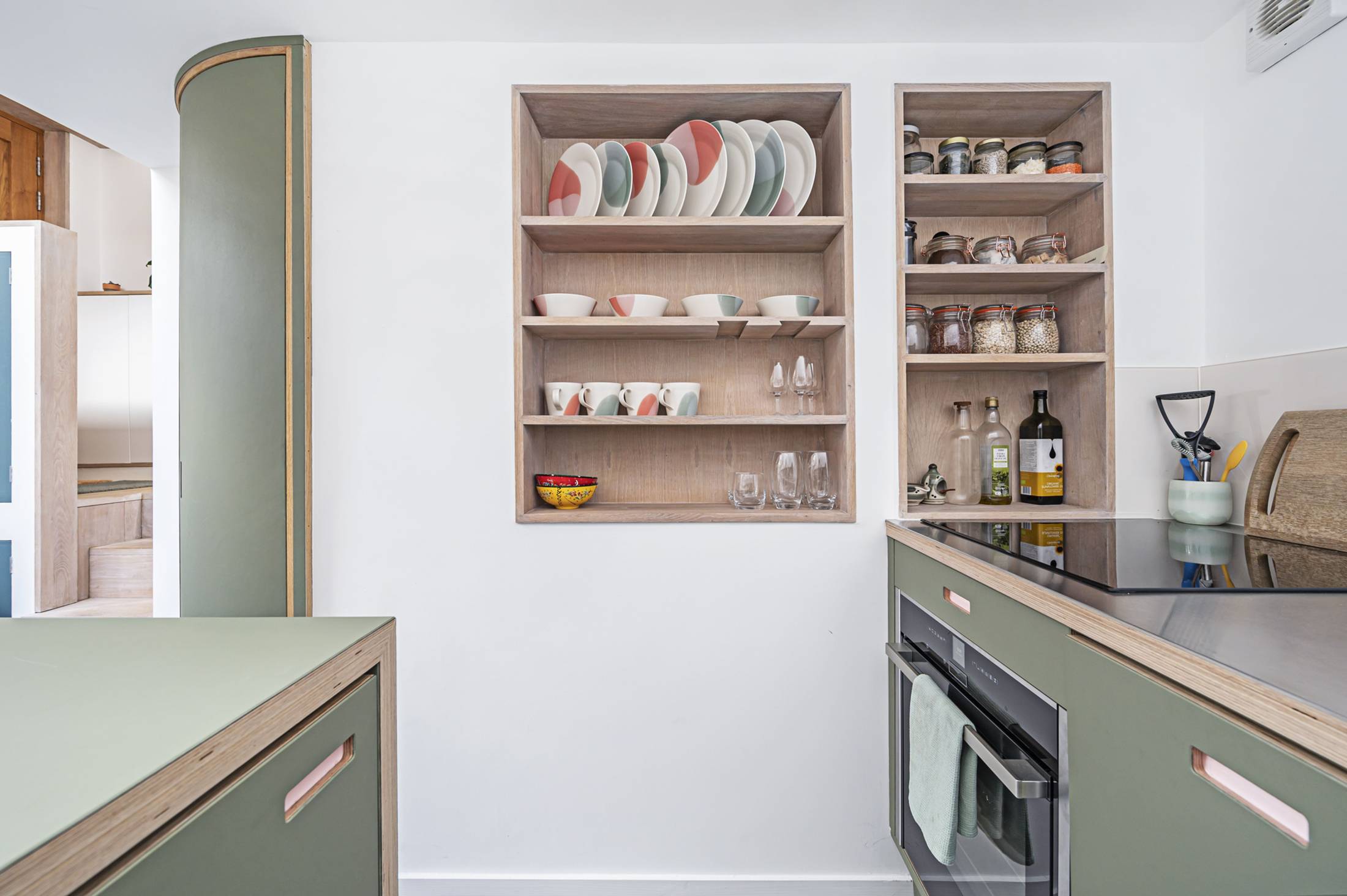 cuisine design verte et bois cuisine design verte et bois