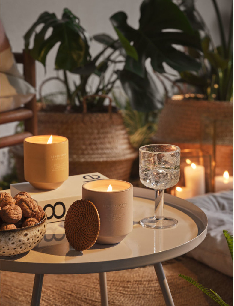bougies sur table basse