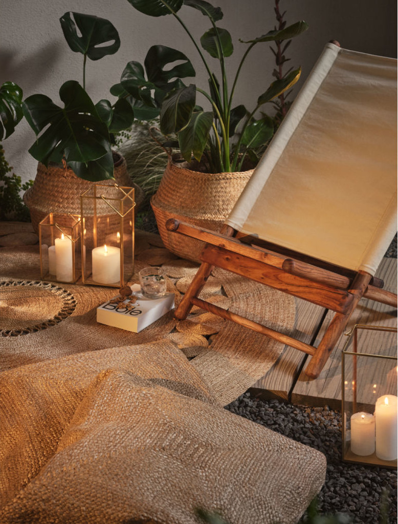 terrasse aménagée décoration naturelle