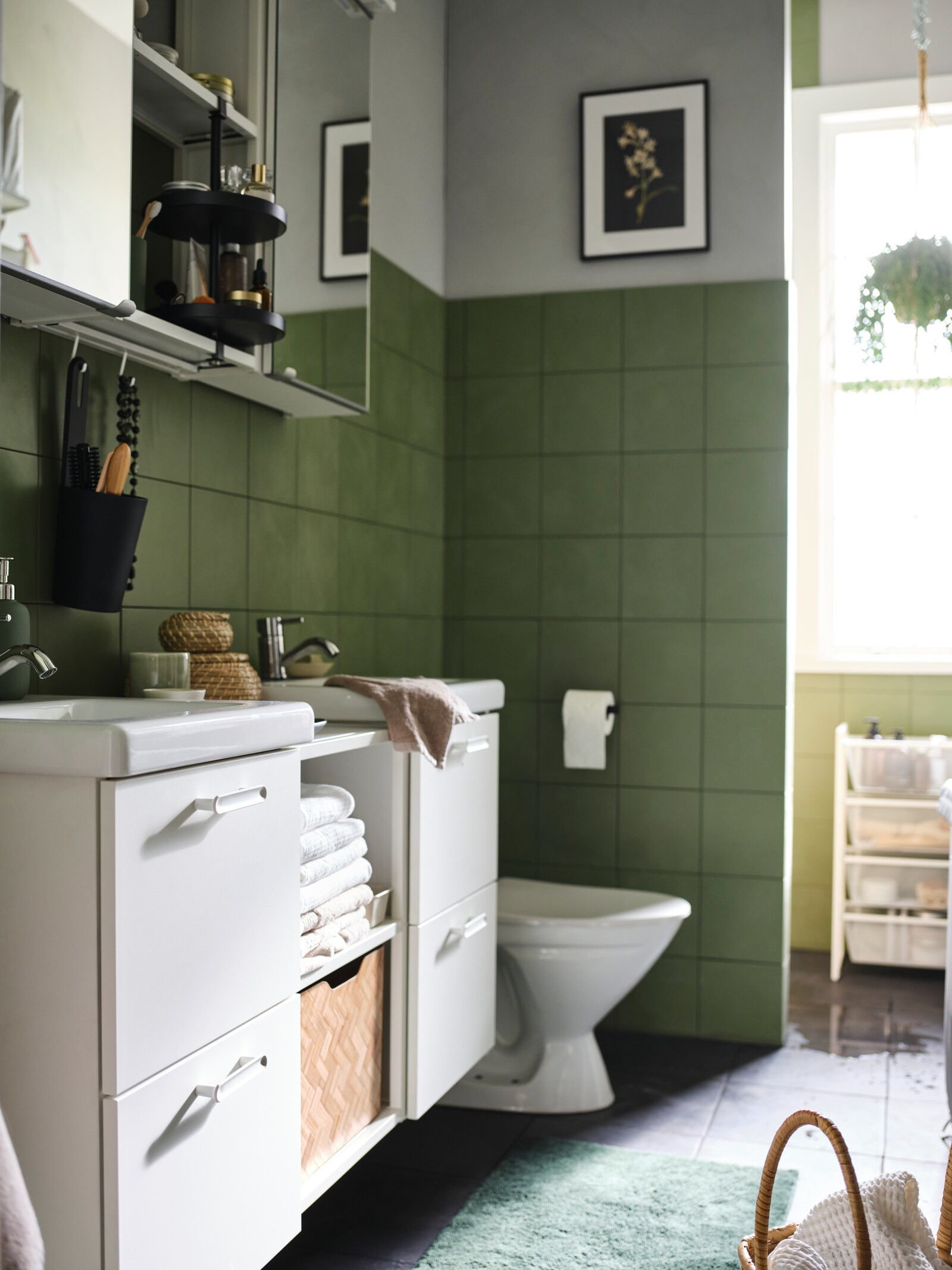 salle de bain verte loft compact IKEA salle de bain verte loft compact IKEA