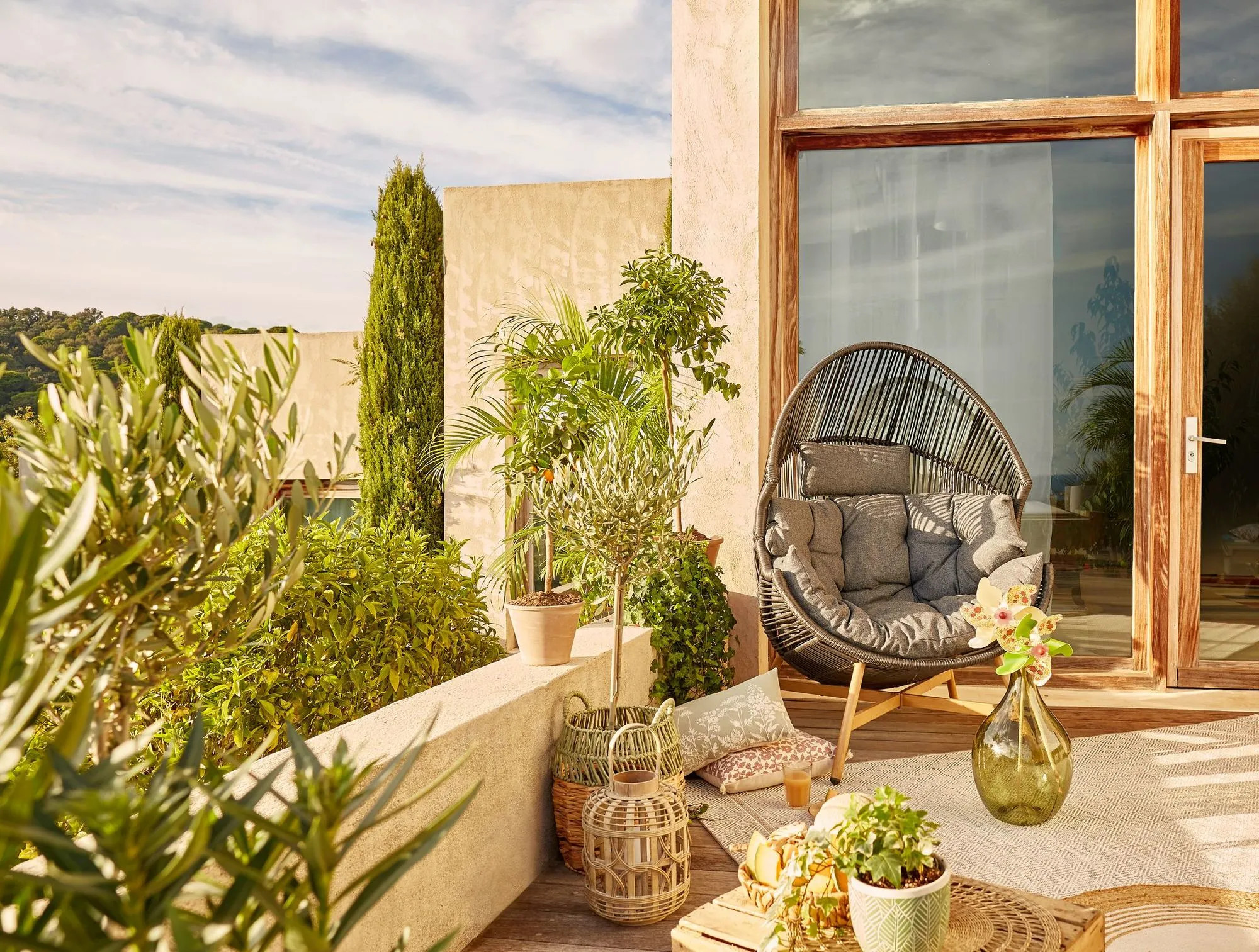 terrasse aménagée appartement
