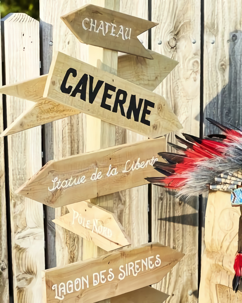 poteau indicateur bois DIY