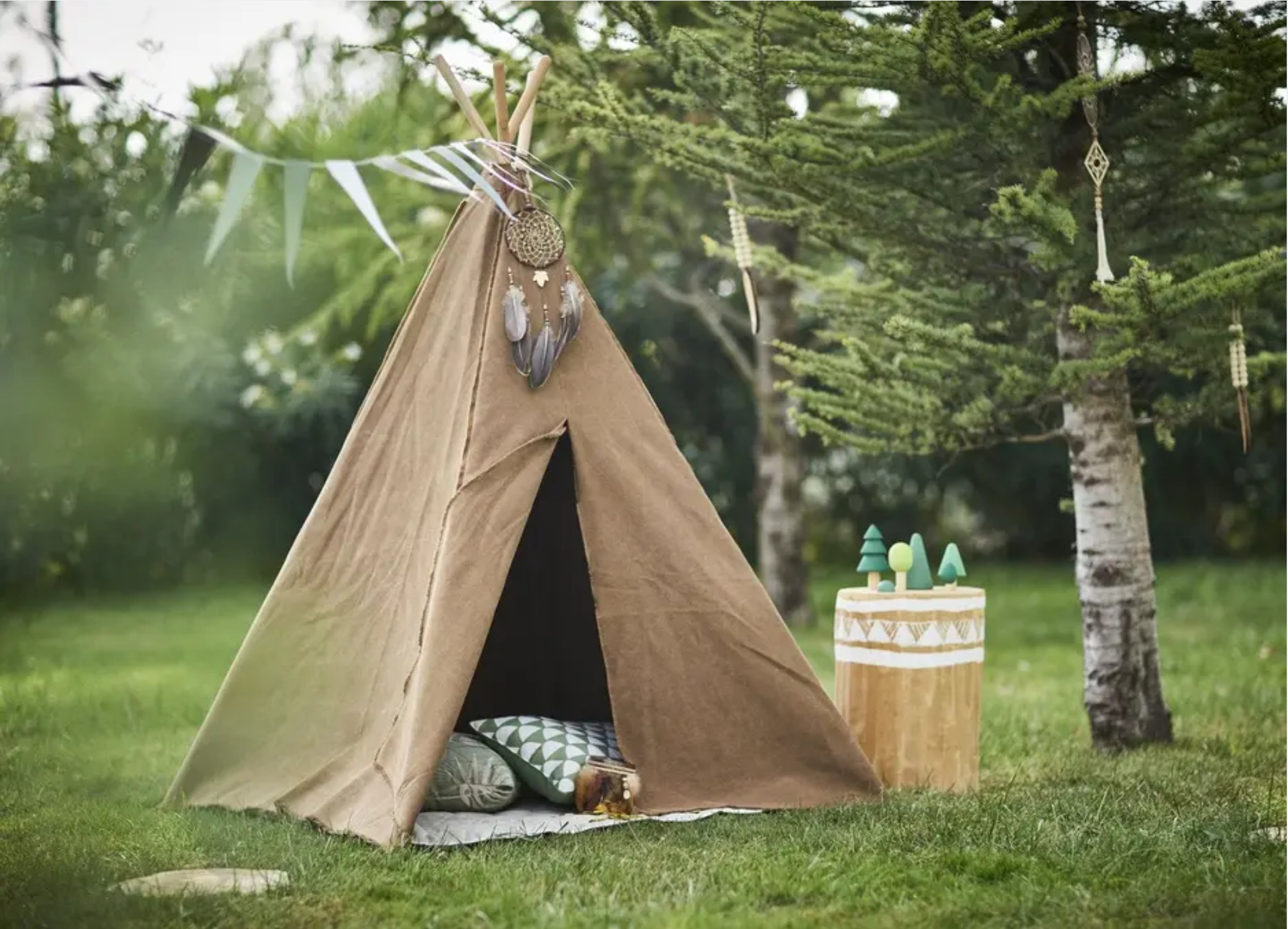 tipi de jardin en toile