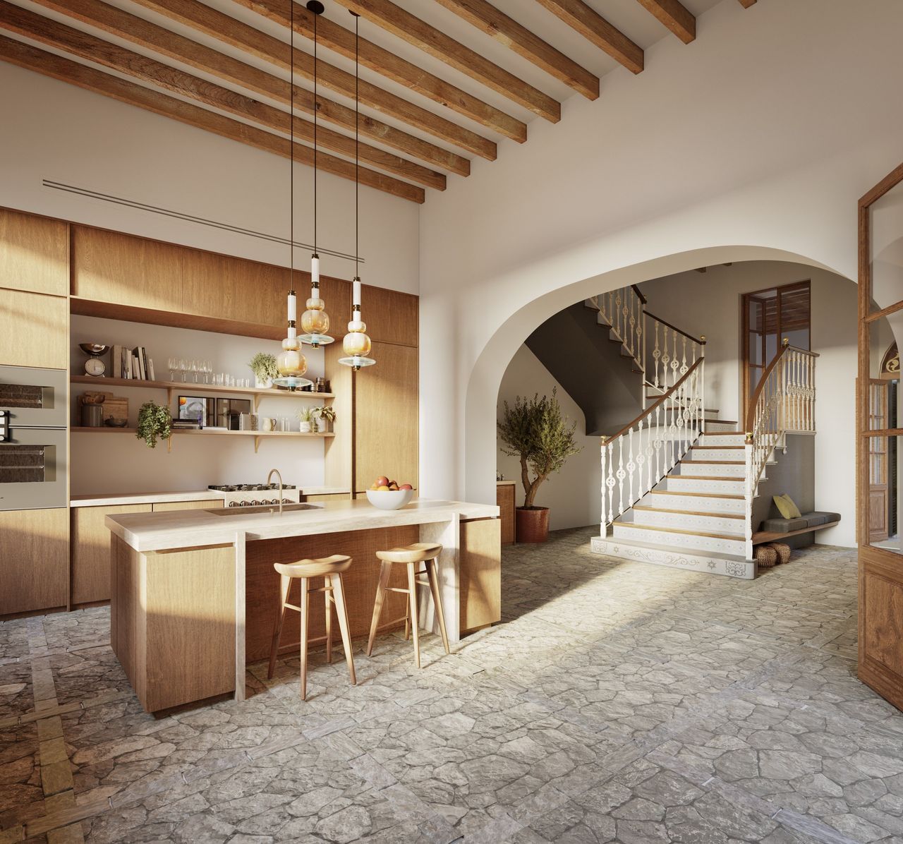 cuisine maison en pierres centenaire Mon Cor Berrow Projects
