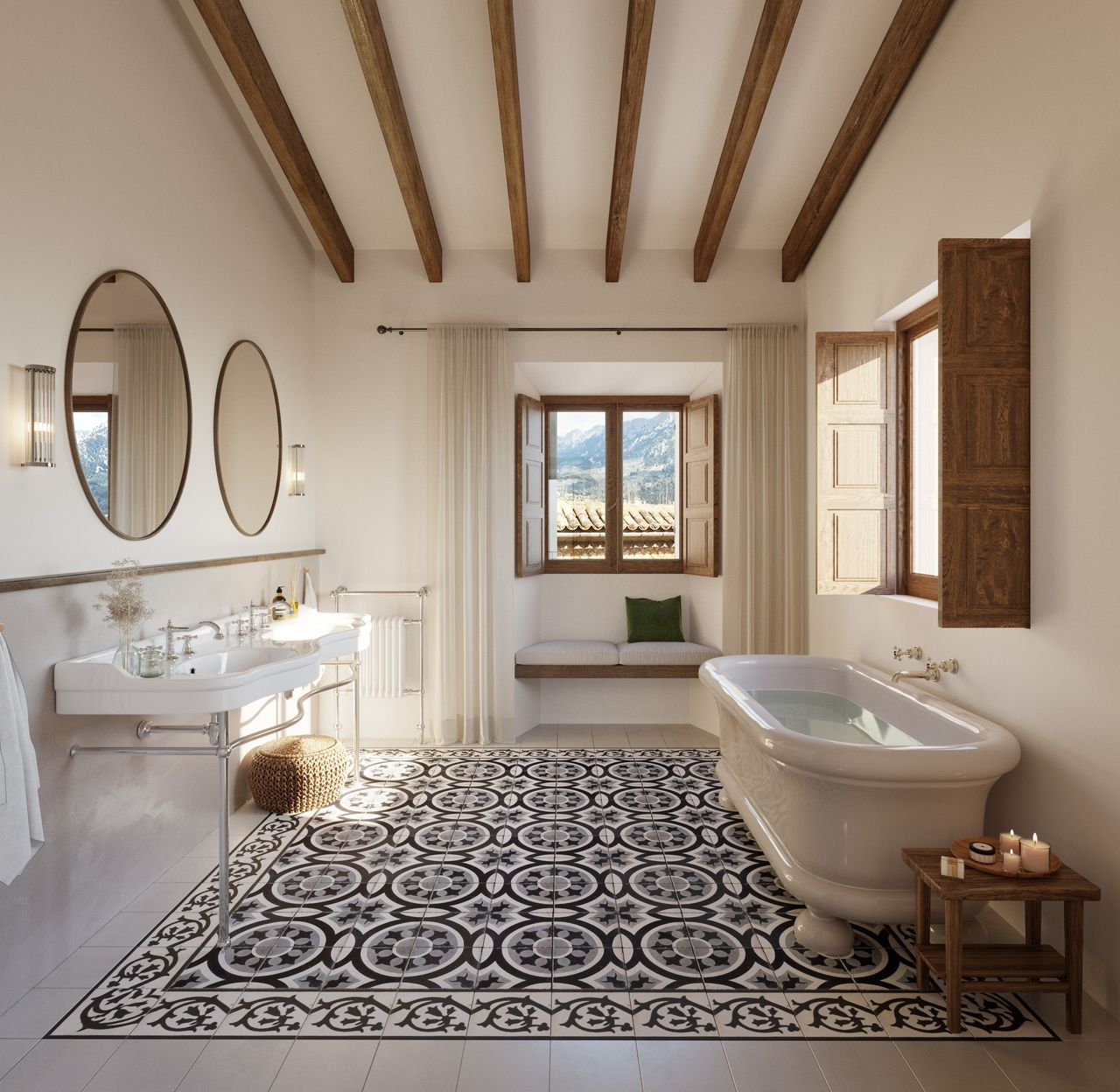 salle de bain vintage villa Mon Cor Berrow Projects