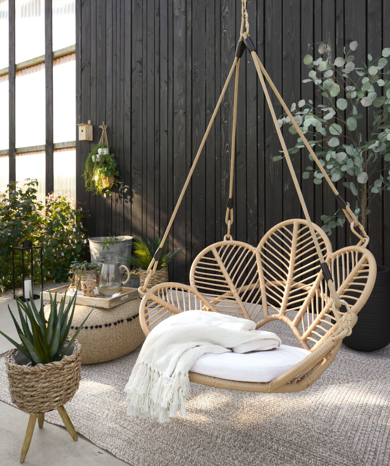 fauteuil suspendu rotin 
