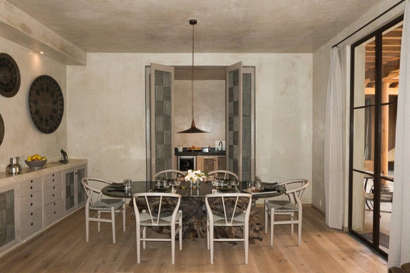 salle à manger maison rénovée décoration rustique chic