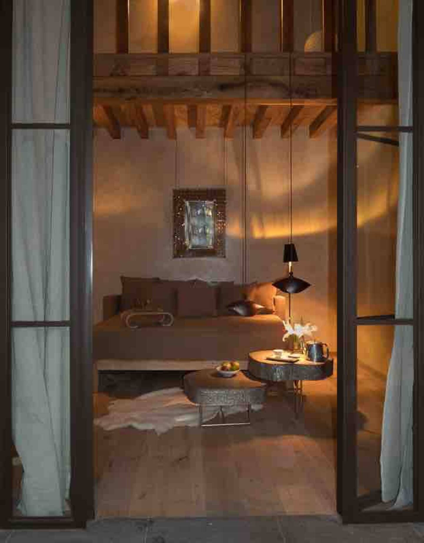 chambre maison rénovée décoration rustique chic
