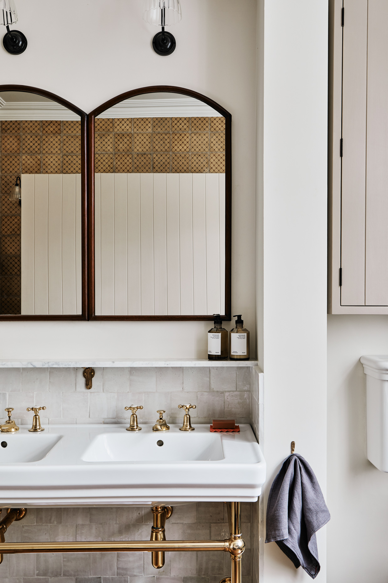 salle de bain vintage maison rénovée Londres