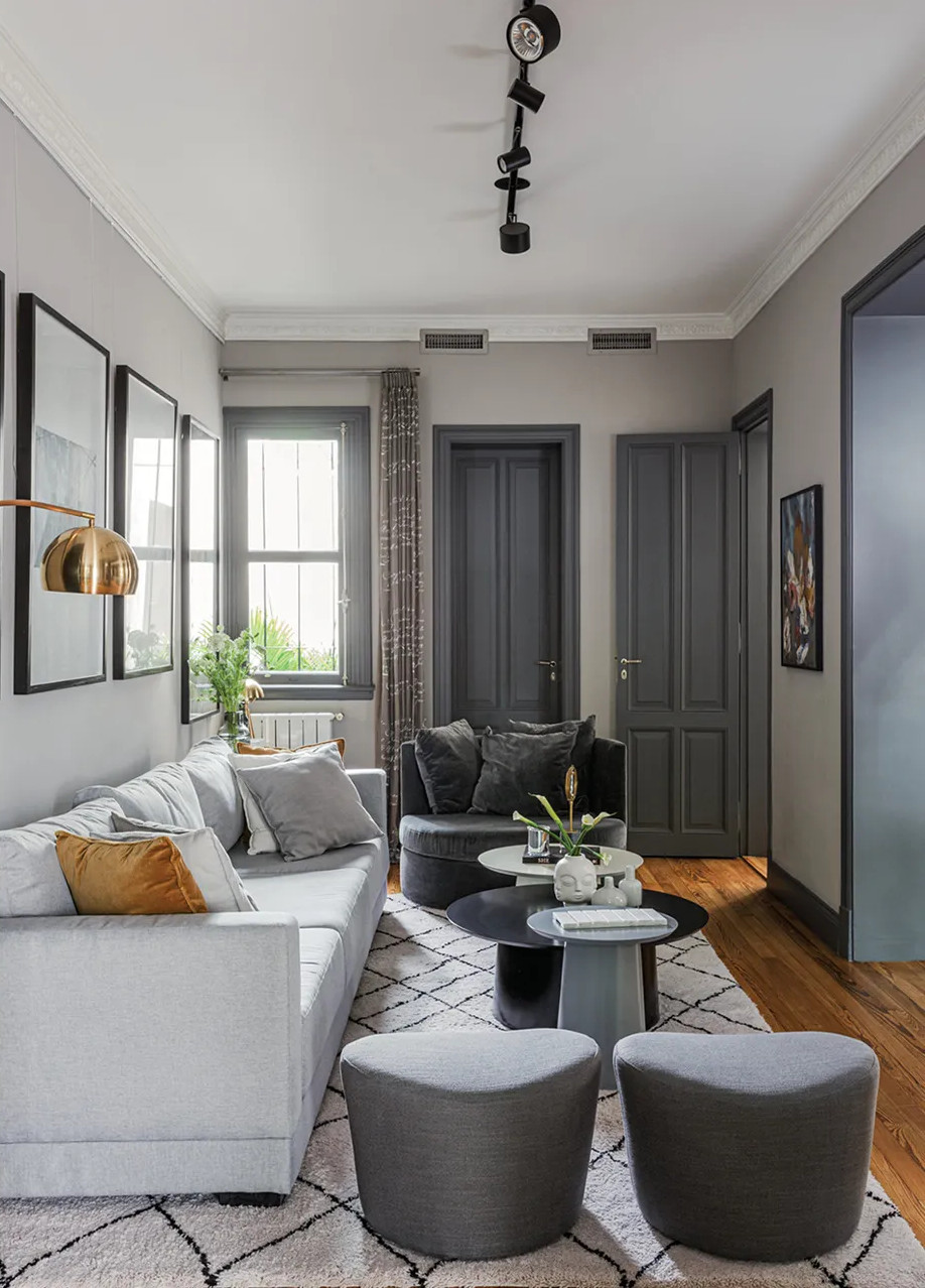 salon contemporain maison rénovée