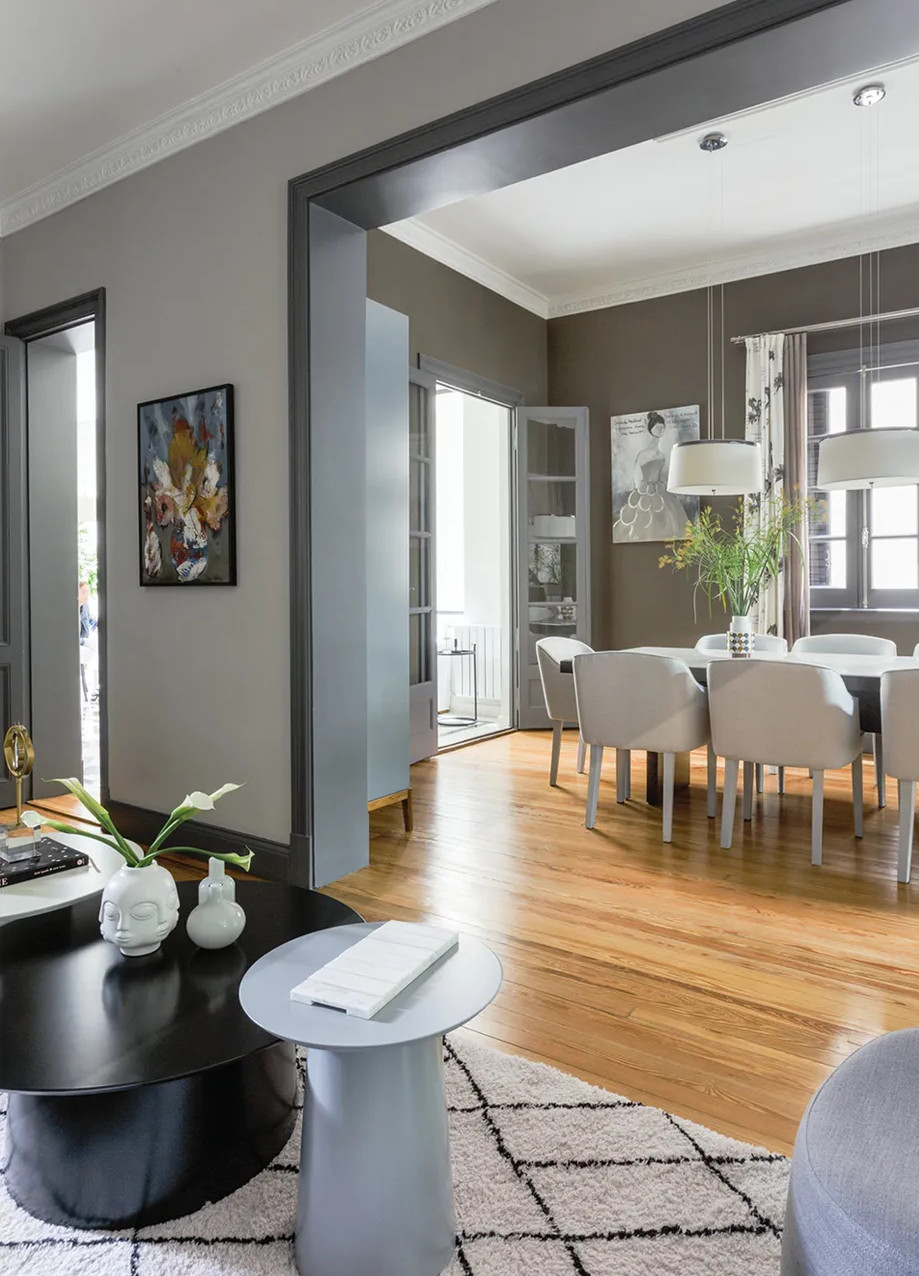 salon contemporain maison rénovée