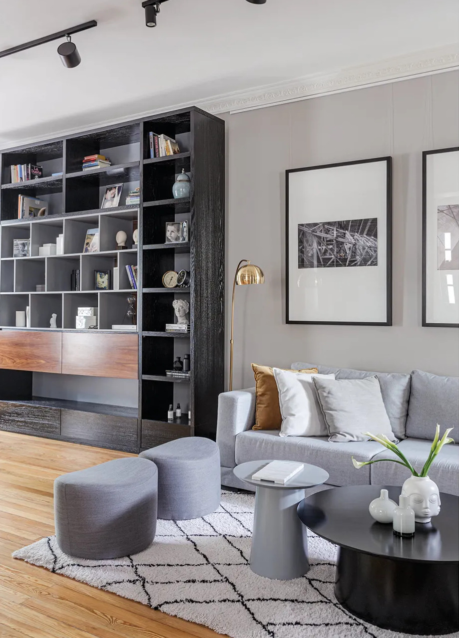 salon contemporain maison rénovée