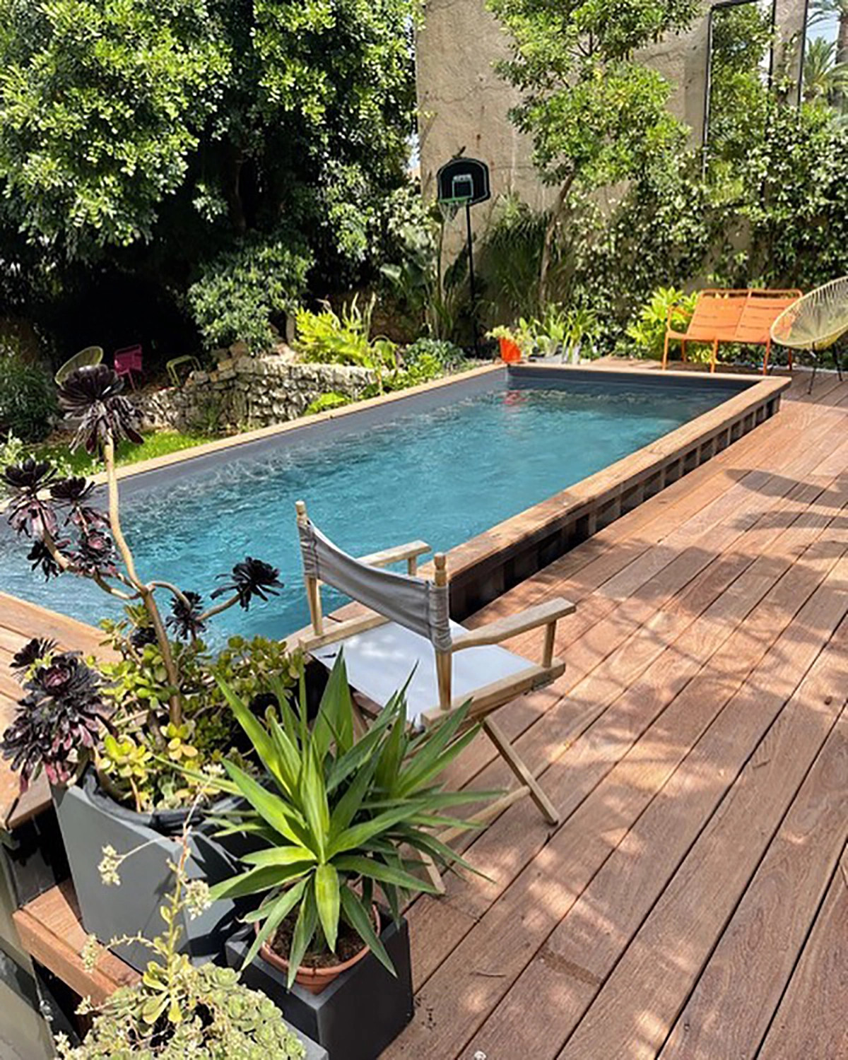 piscine avec plage bois piscine avec plage bois