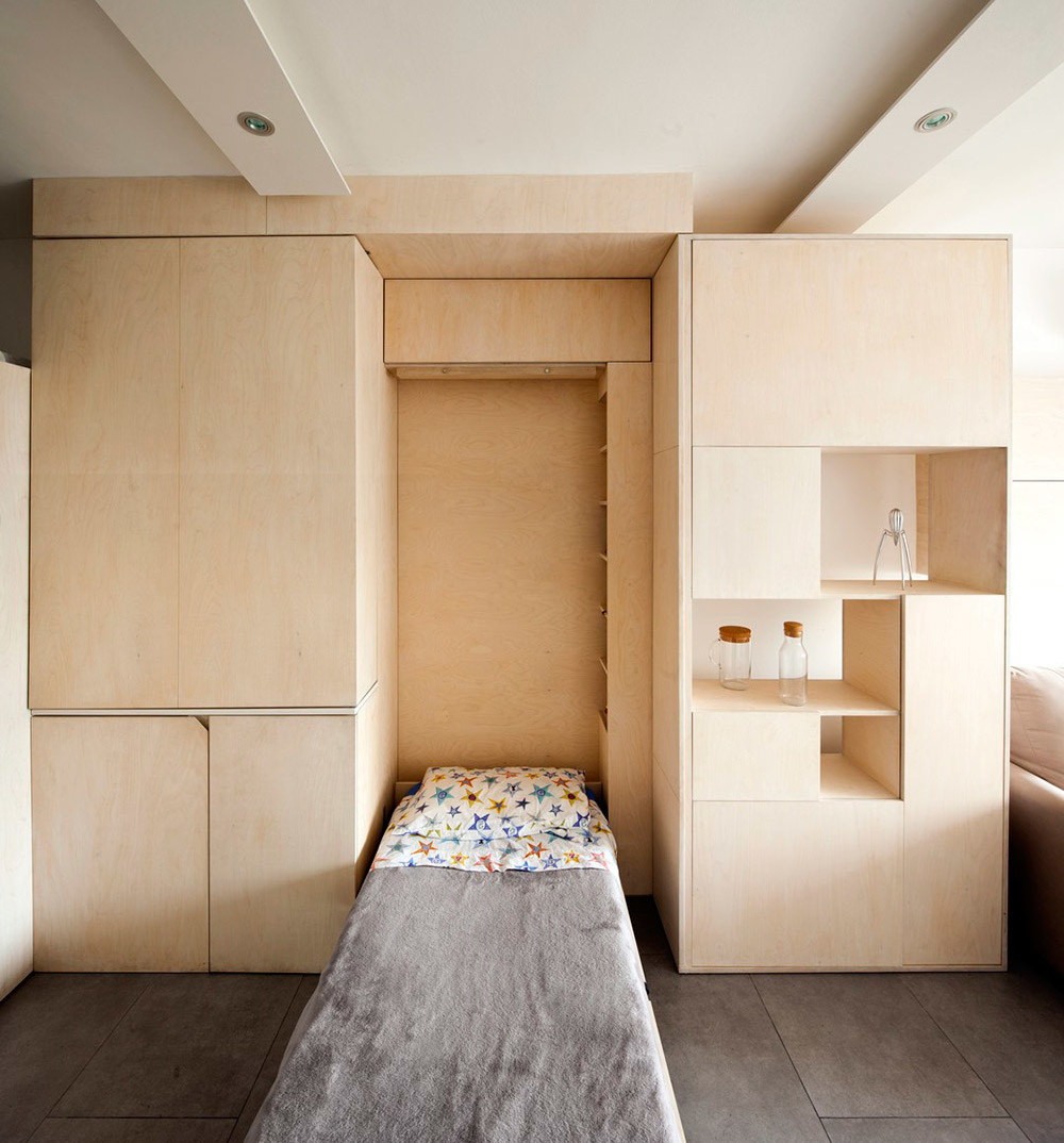 lit escamotable dans salon appartement de 18m2 lit escamotable dans salon appartement de 18m2
