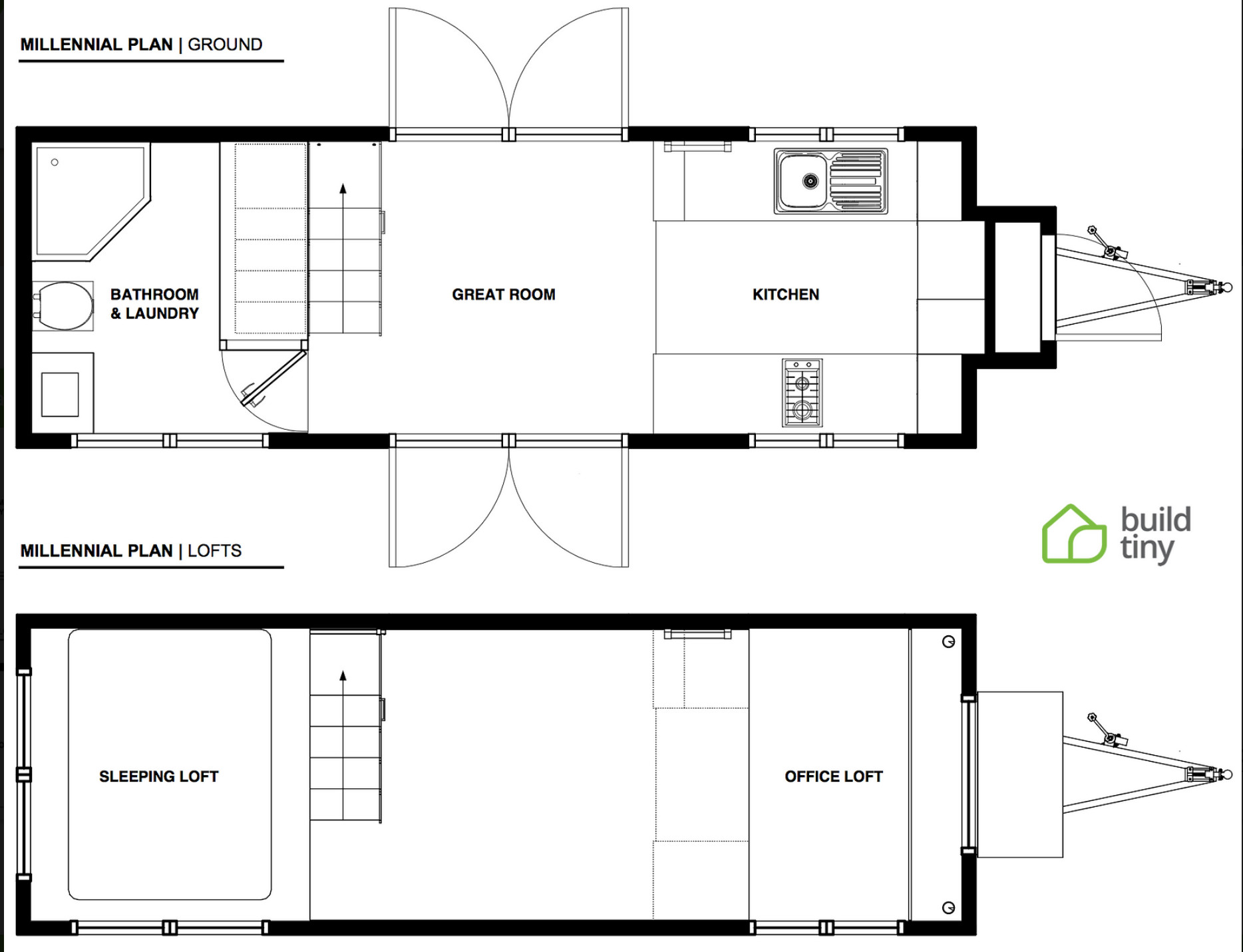 plan tiny house 17m2