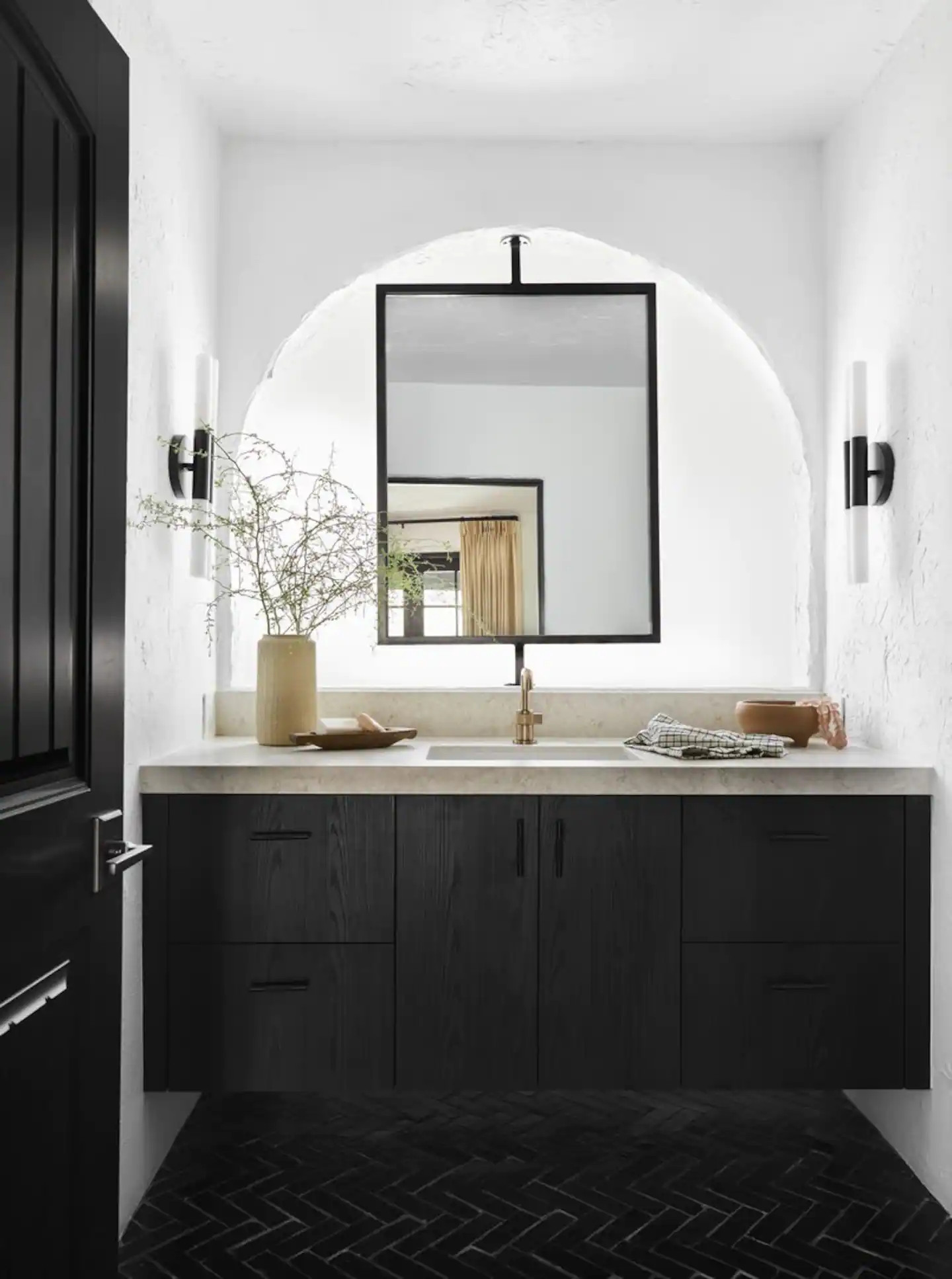 salle de bain rustique chic