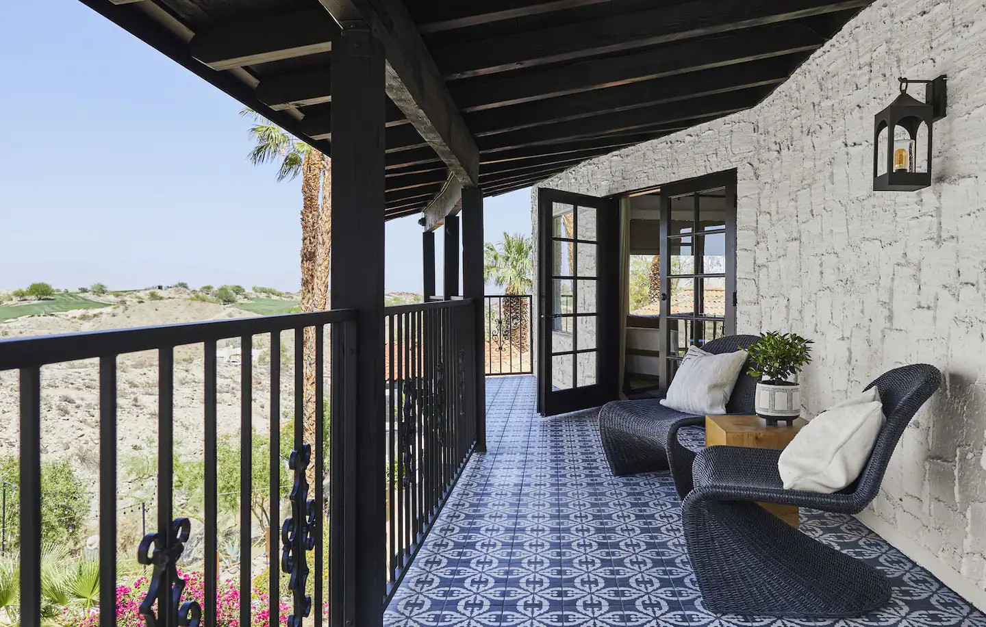terrasse avec carreaux de ciment