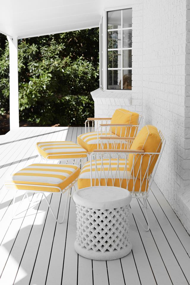 terrasse décoration mid-century