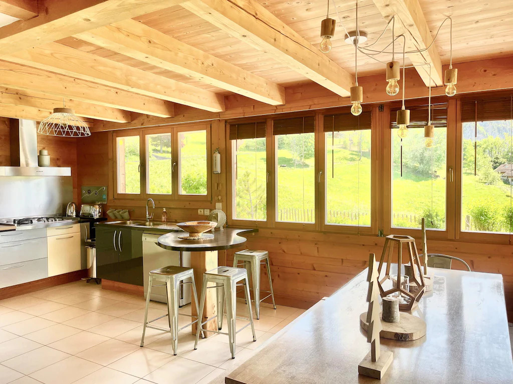 cuisine ouverte chalet contemporain
