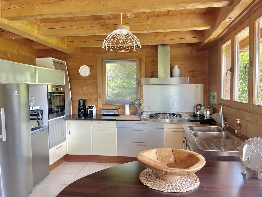 cuisine ouverte maison bois