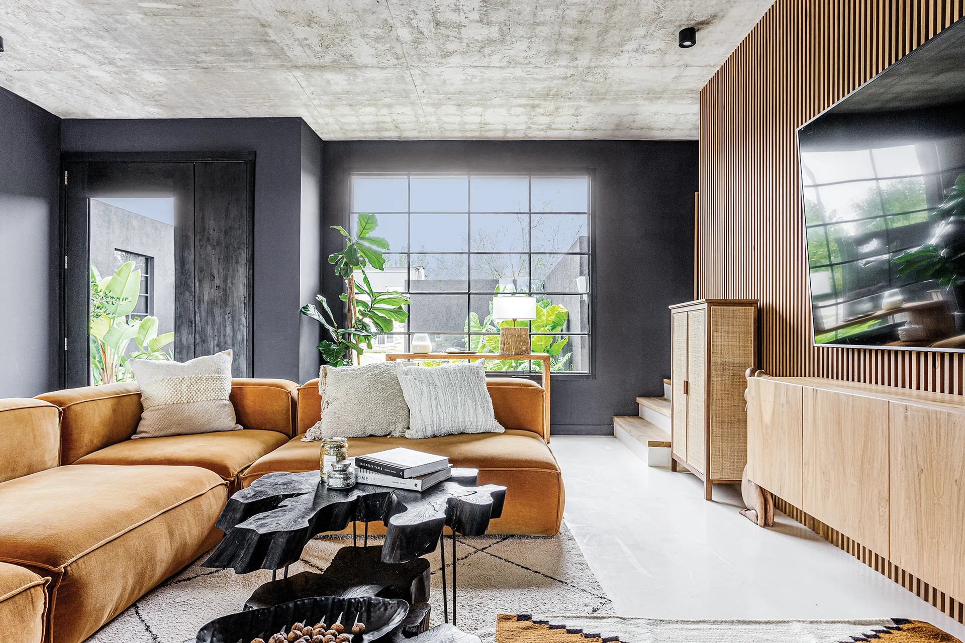 salon maison contemporaine