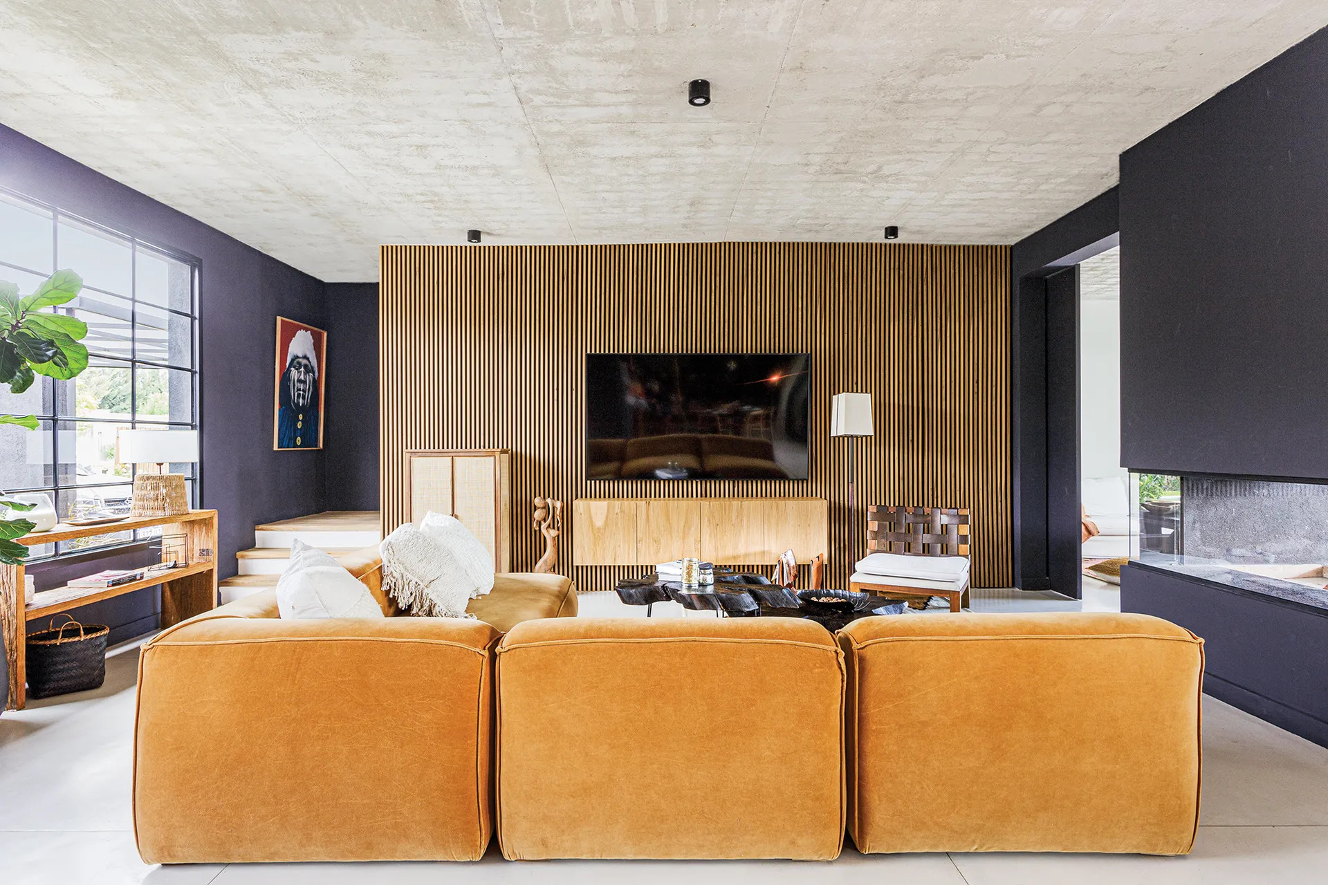salon maison contemporaine