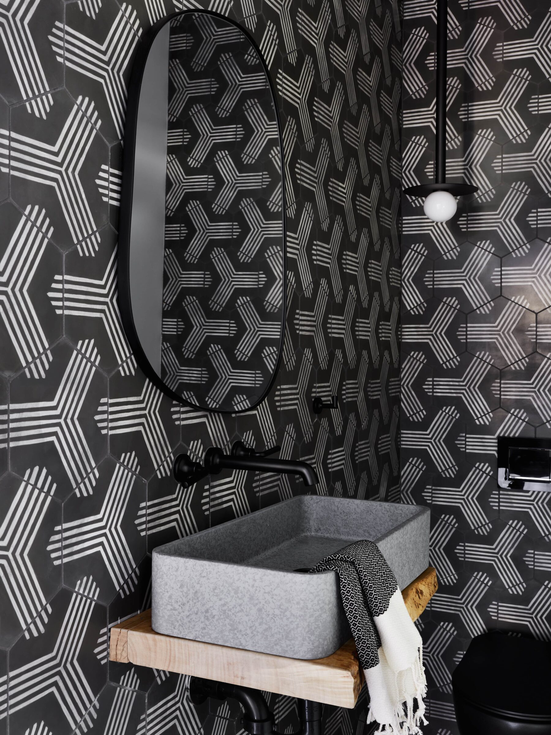 salle de bain vasque grise