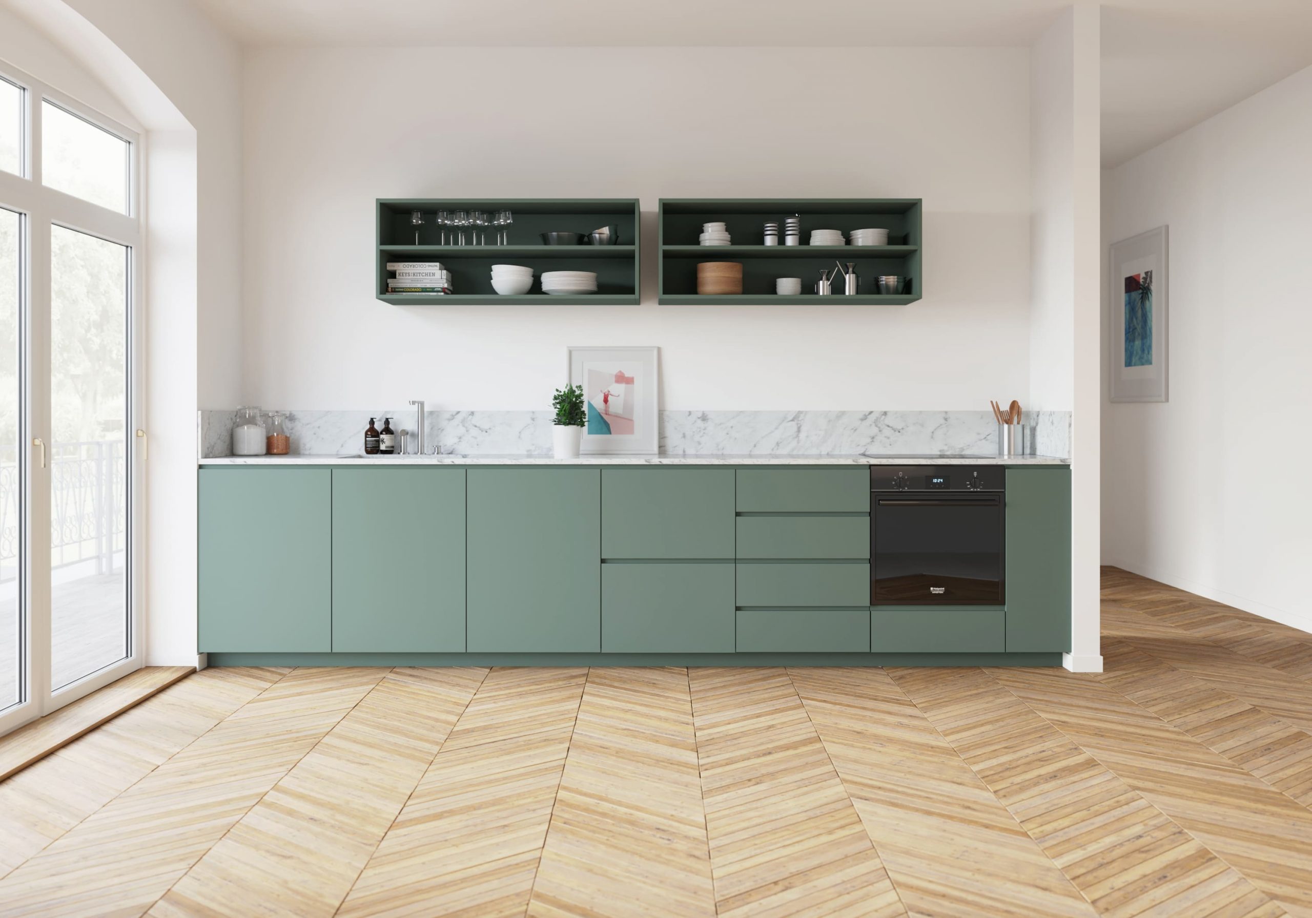 cuisine IKEA verte personnalisée avec Plum cuisine IKEA verte personnalisée avec Plum