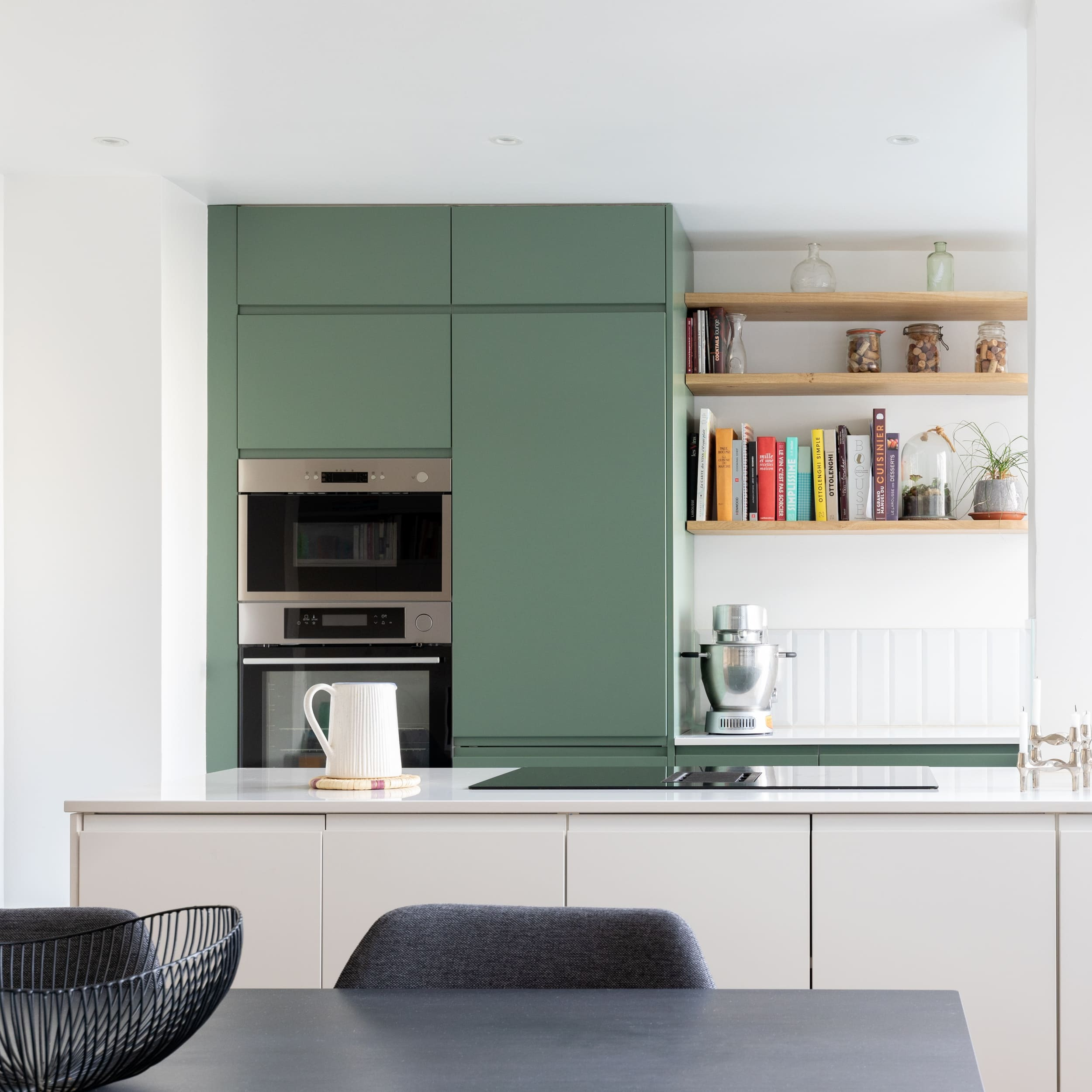 cuisine IKEA verte personnalisée avec Plum cuisine IKEA verte personnalisée avec Plum
