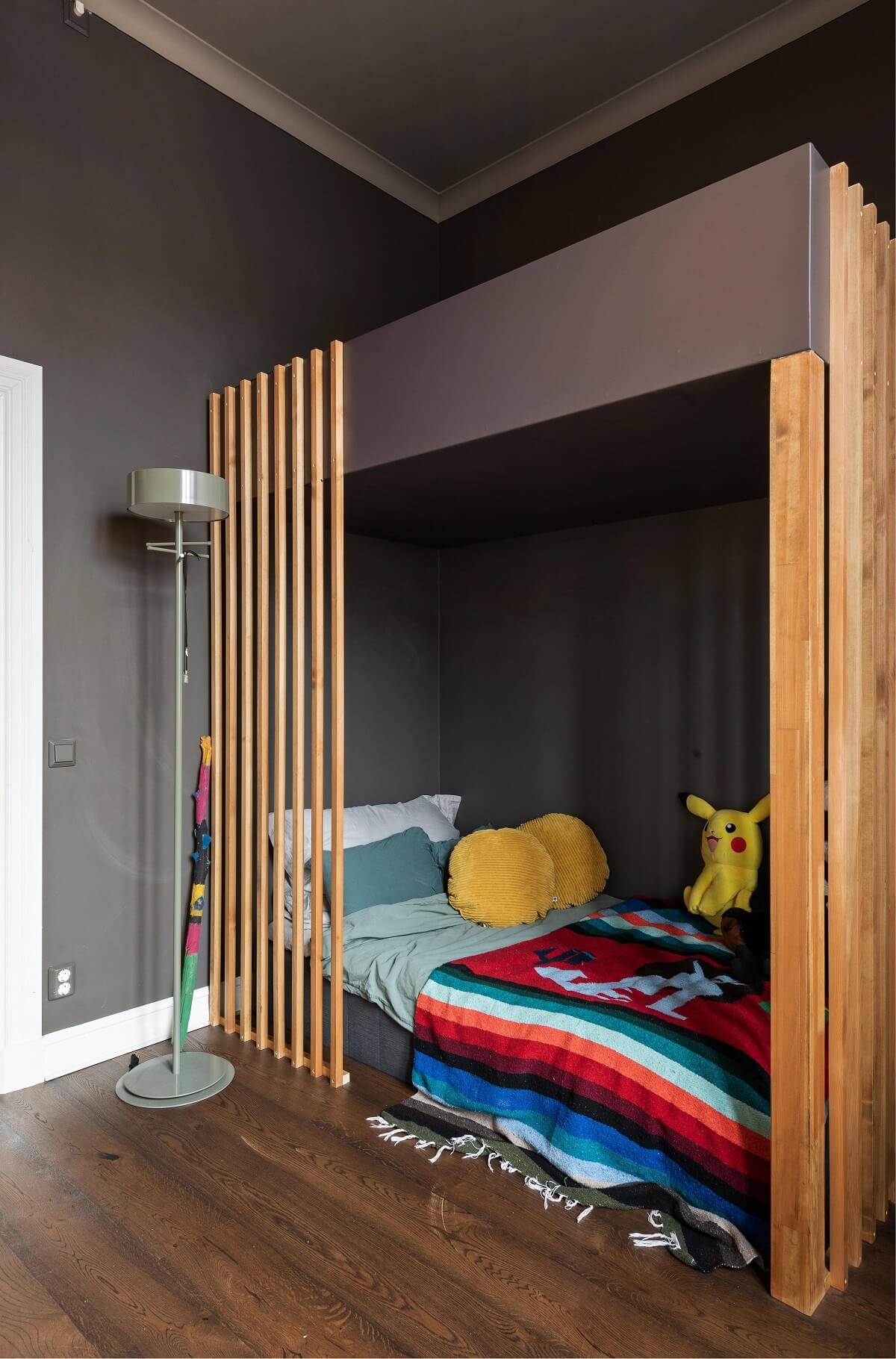 chambre enfant décoration contemporaine grise