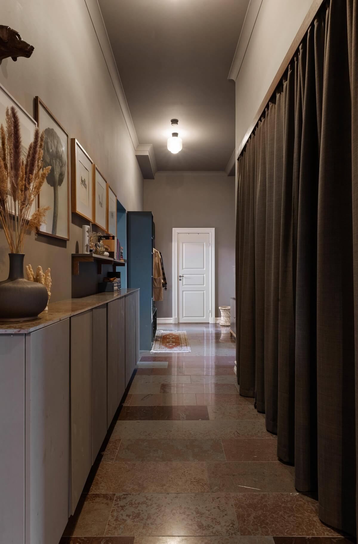 entrée décoration contemporaine grise