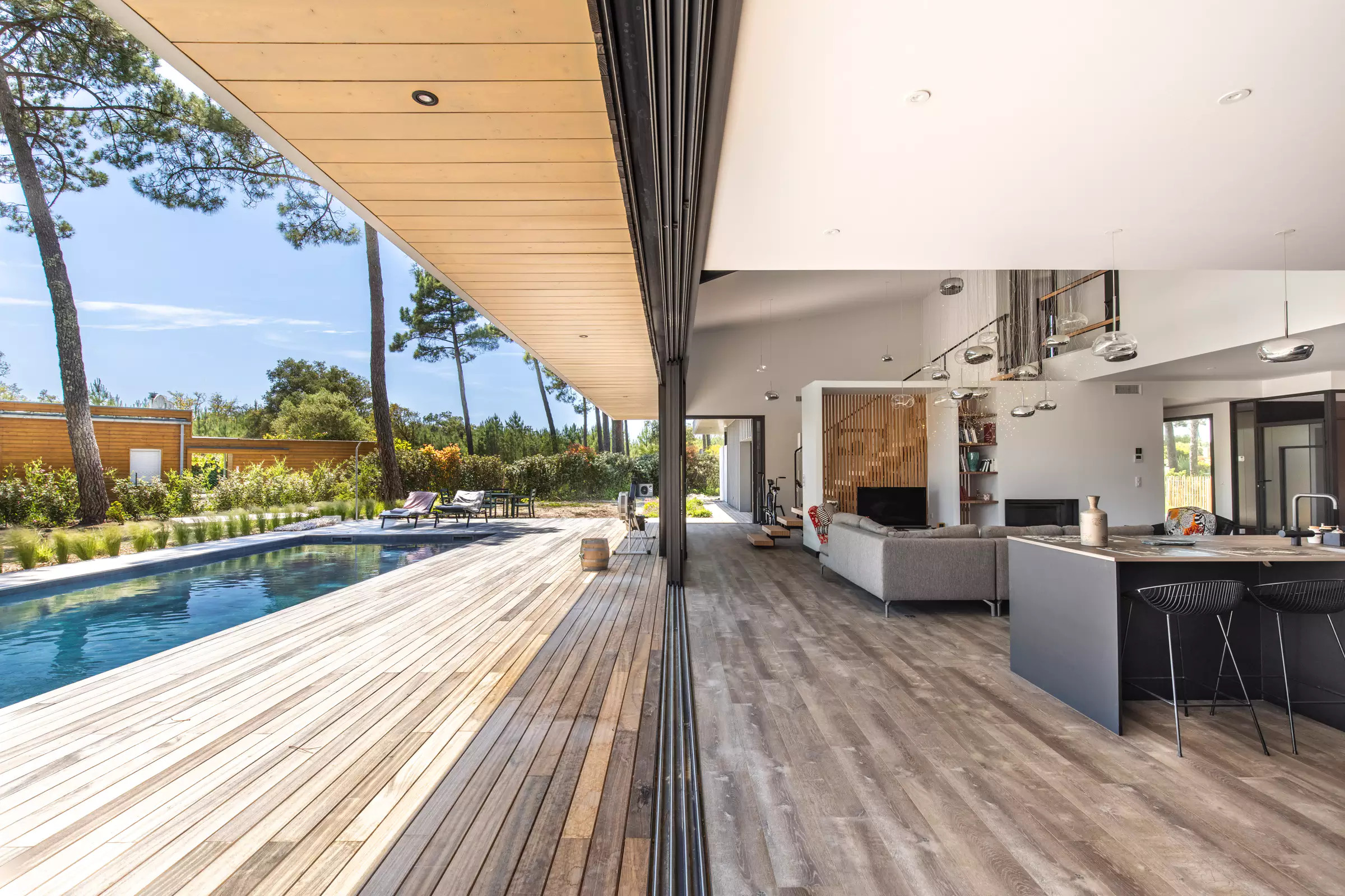 salon maison contemporaine