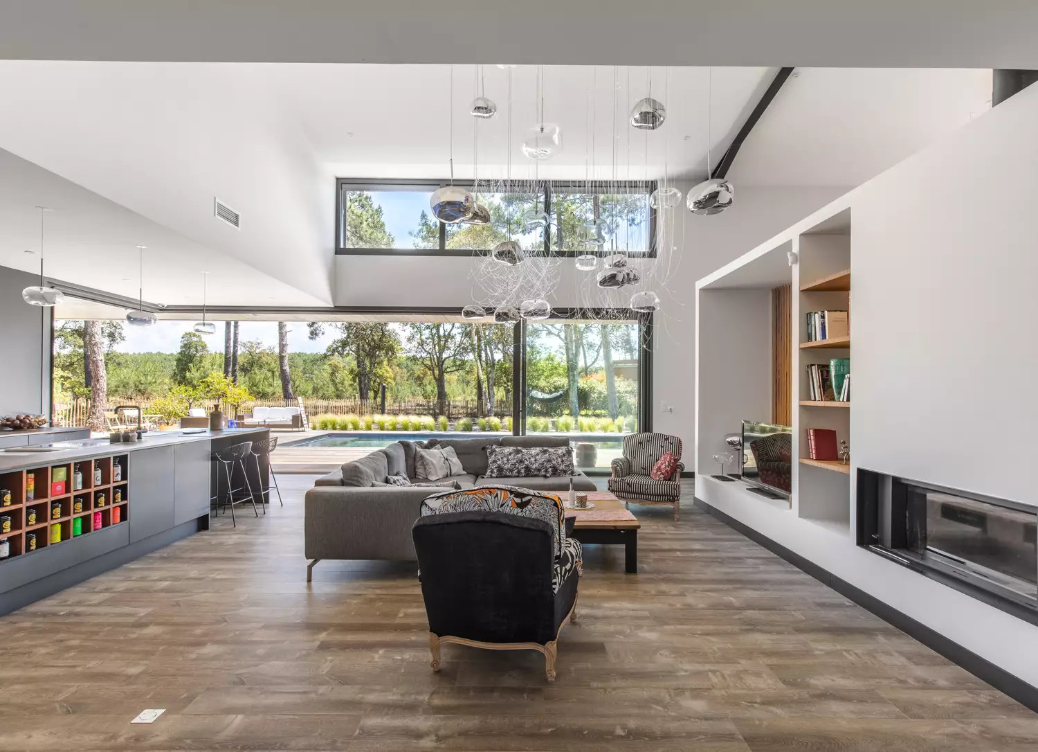 salon maison contemporaine