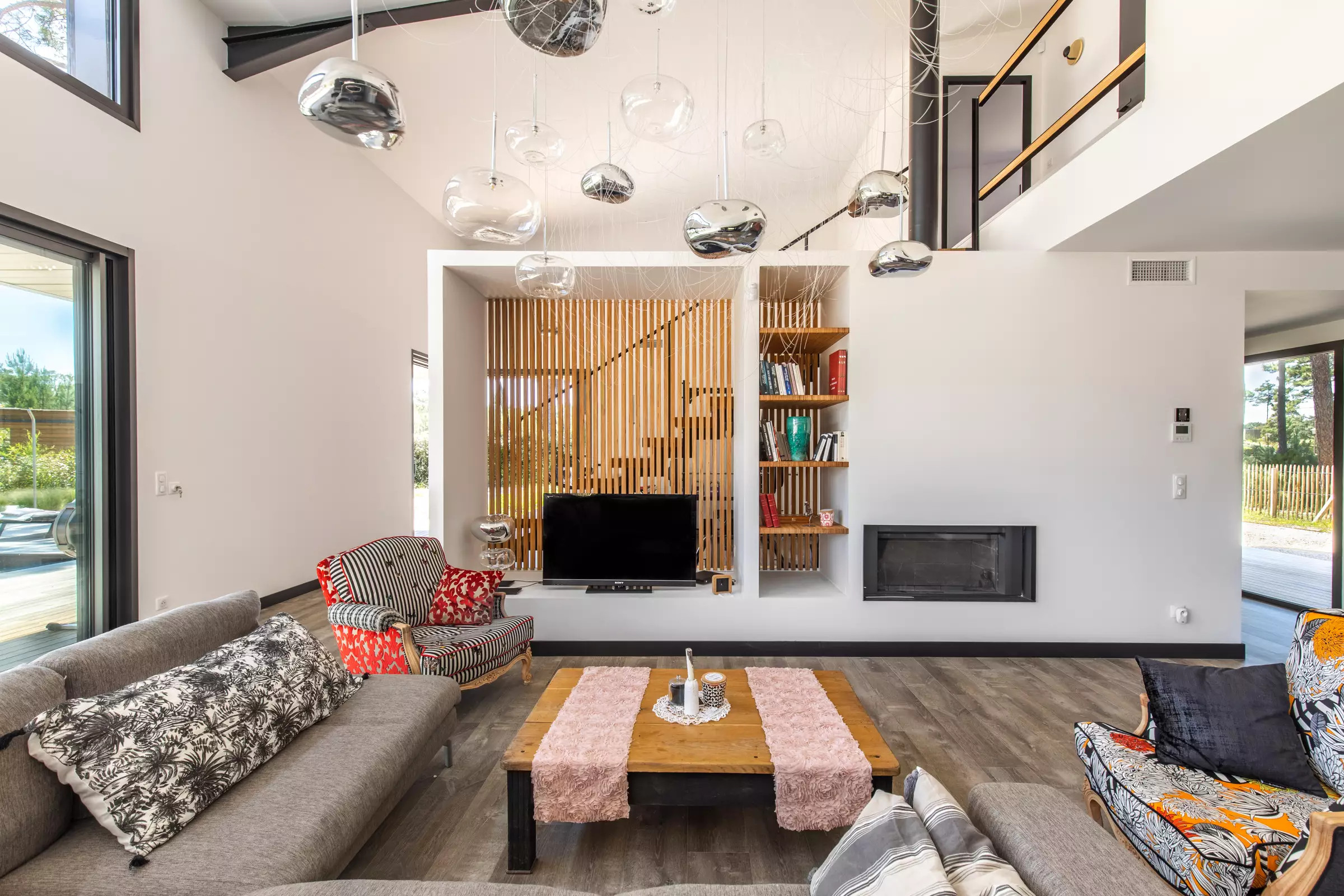 salon maison contemporaine