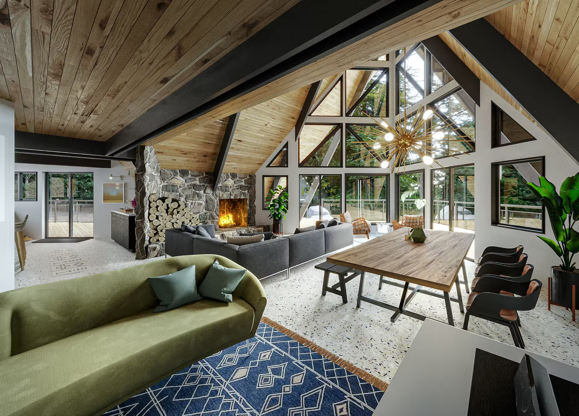 salon maison A-Frame