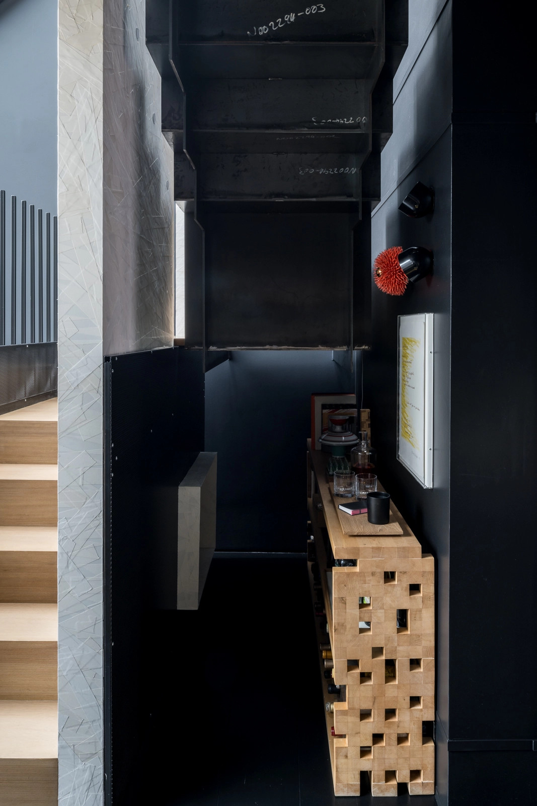 entrée avec console bois design entrée avec console bois design