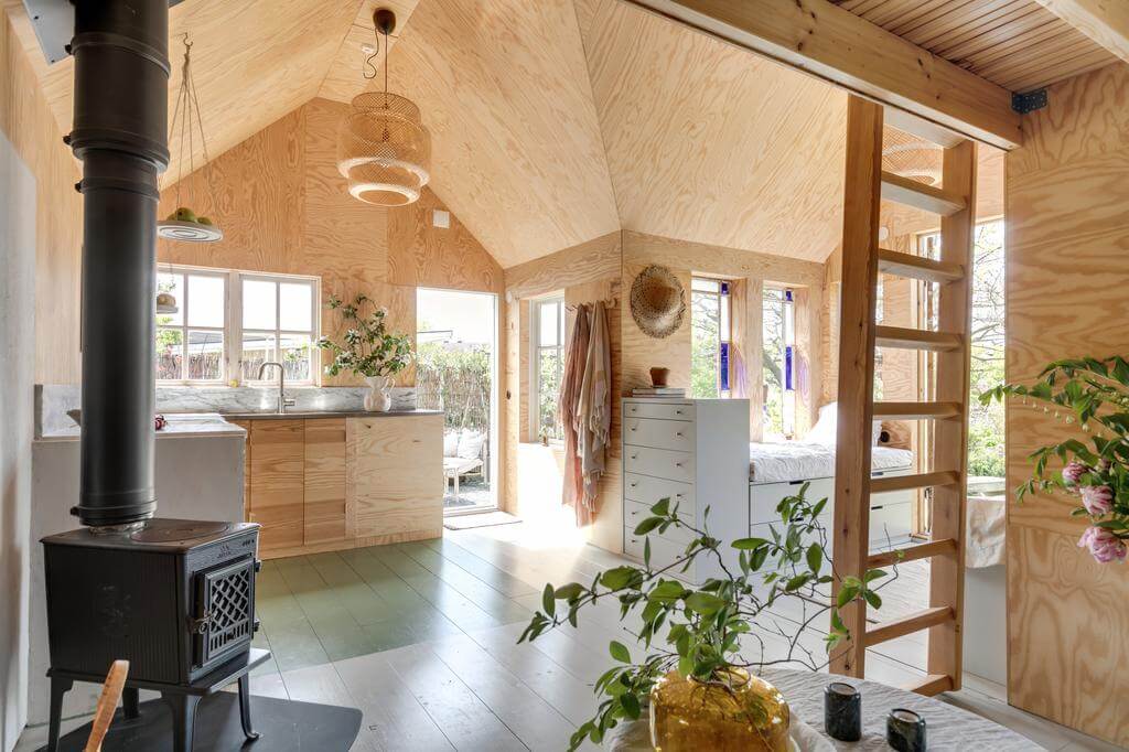 cuisine et chambre mini maison 27m2