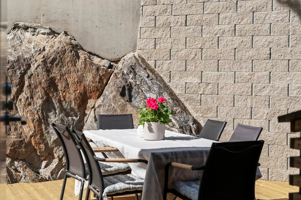 terrasse avec murs pierres terrasse avec murs pierres