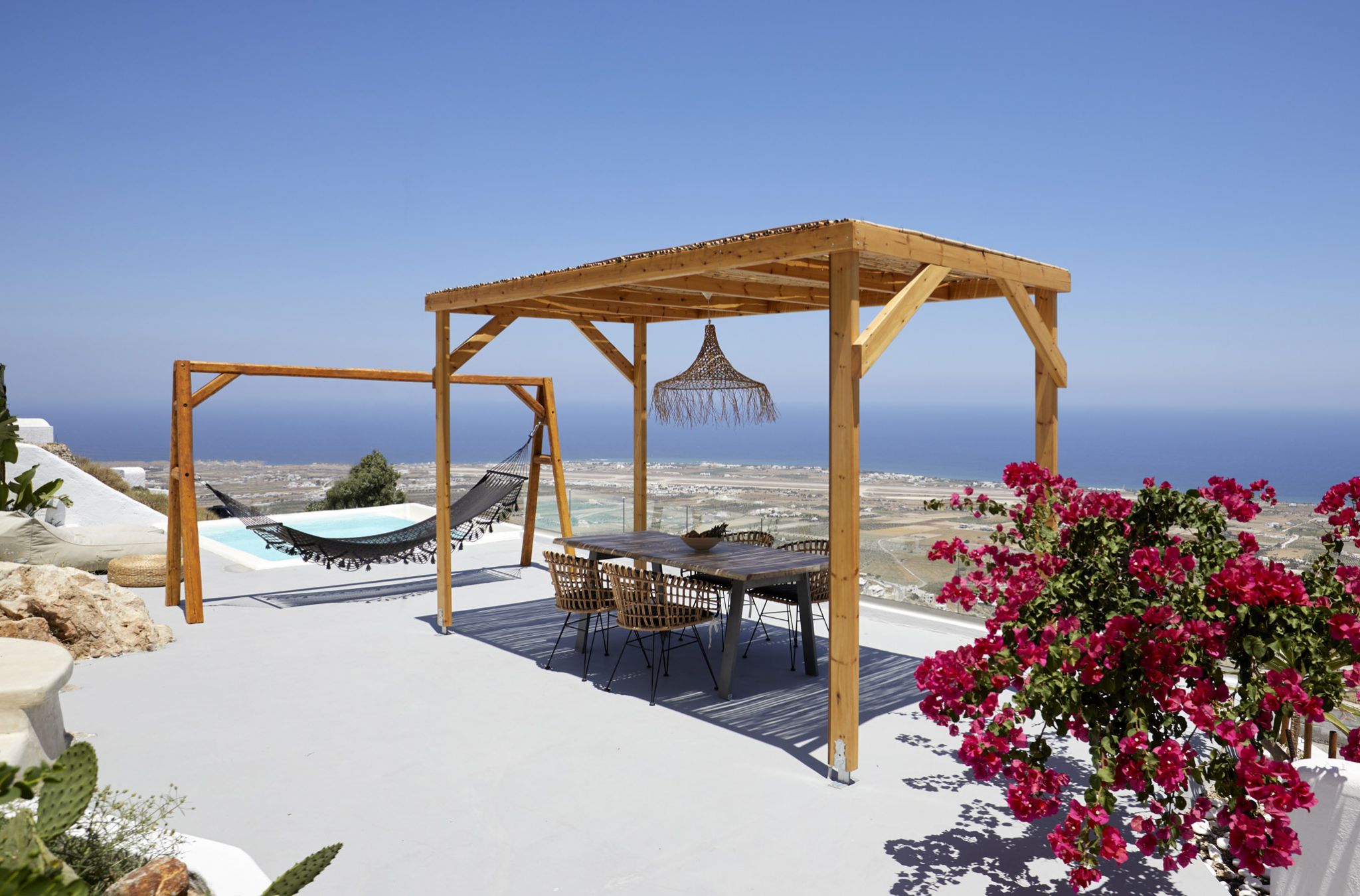 terrasse avec pergola bois