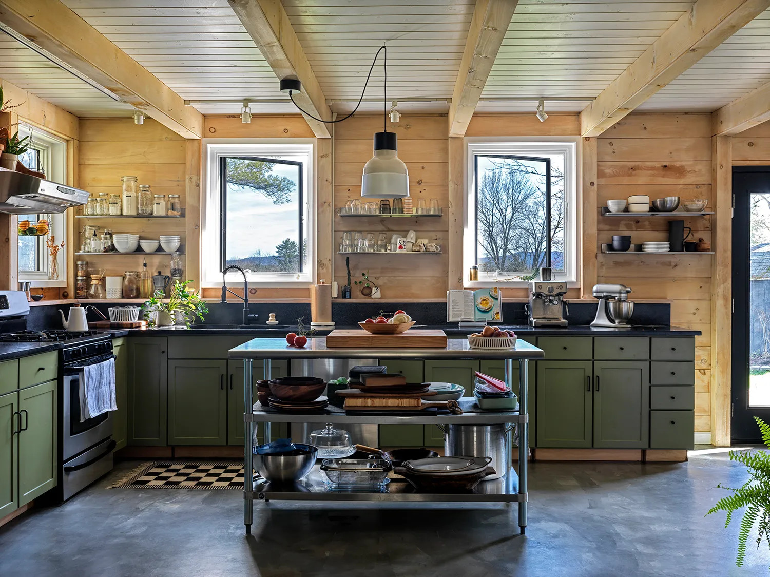 cuisine verte et rustique