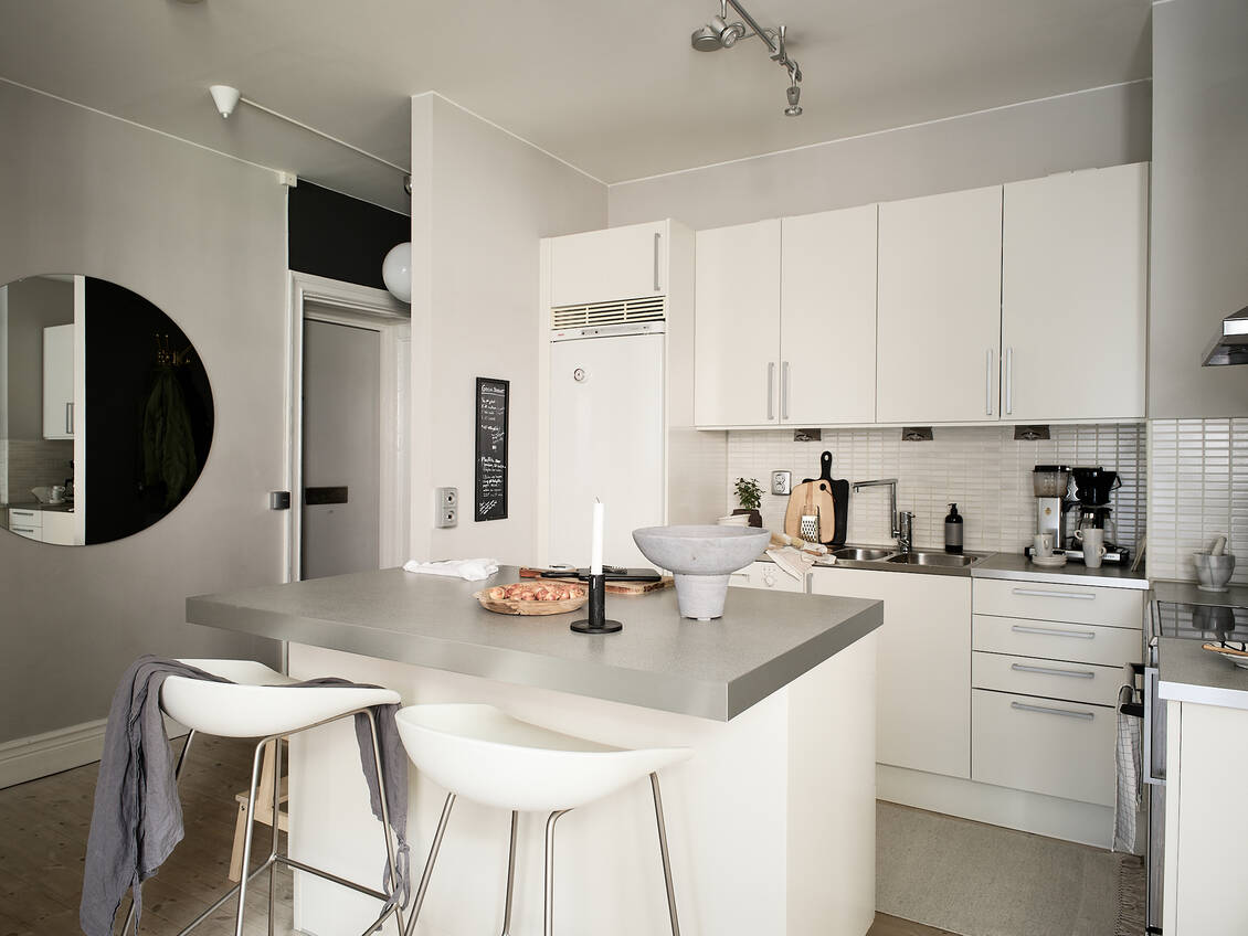 cuisine design blanche avec îlot cuisine design blanche avec îlot