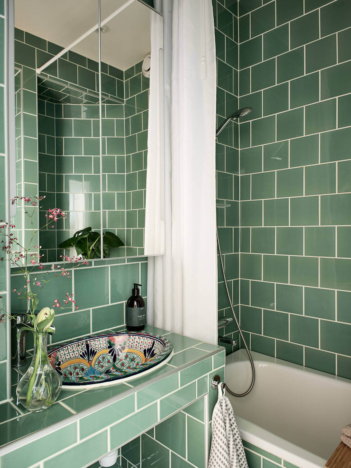 salle de bain verte salle de bain verte
