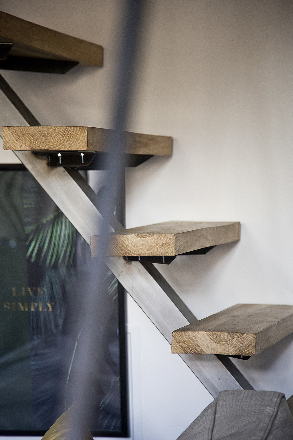 escalier bois et acier