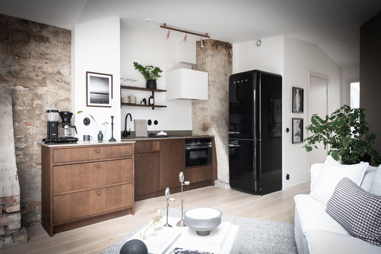 cuisine design bois sombre
